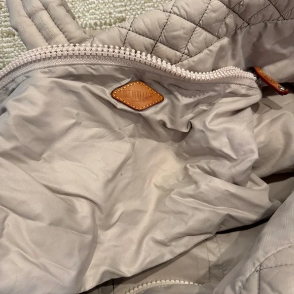 MZ Wallace Quilted Cream and Black Metro Tote Bag - Picture 5 of 8